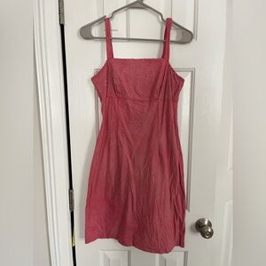 Vintage 90s gingham red mini dress. Size 6 petite.